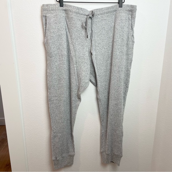Papinelle Super Sleepy Waffle Sleep Pajama Set Top Joggers Gray XXL Women’s - Picture 4 of 7